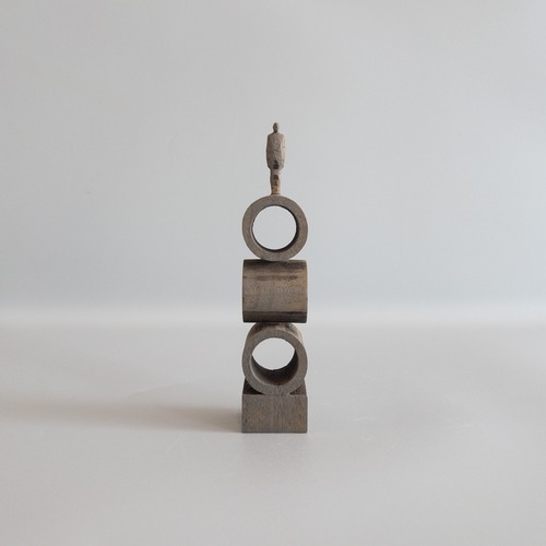 （w36）wood figure 台付