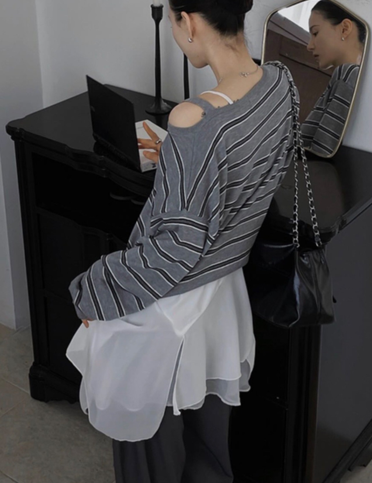 【新作5％OFF・3日間】Camisole Layered One-piece_2colors