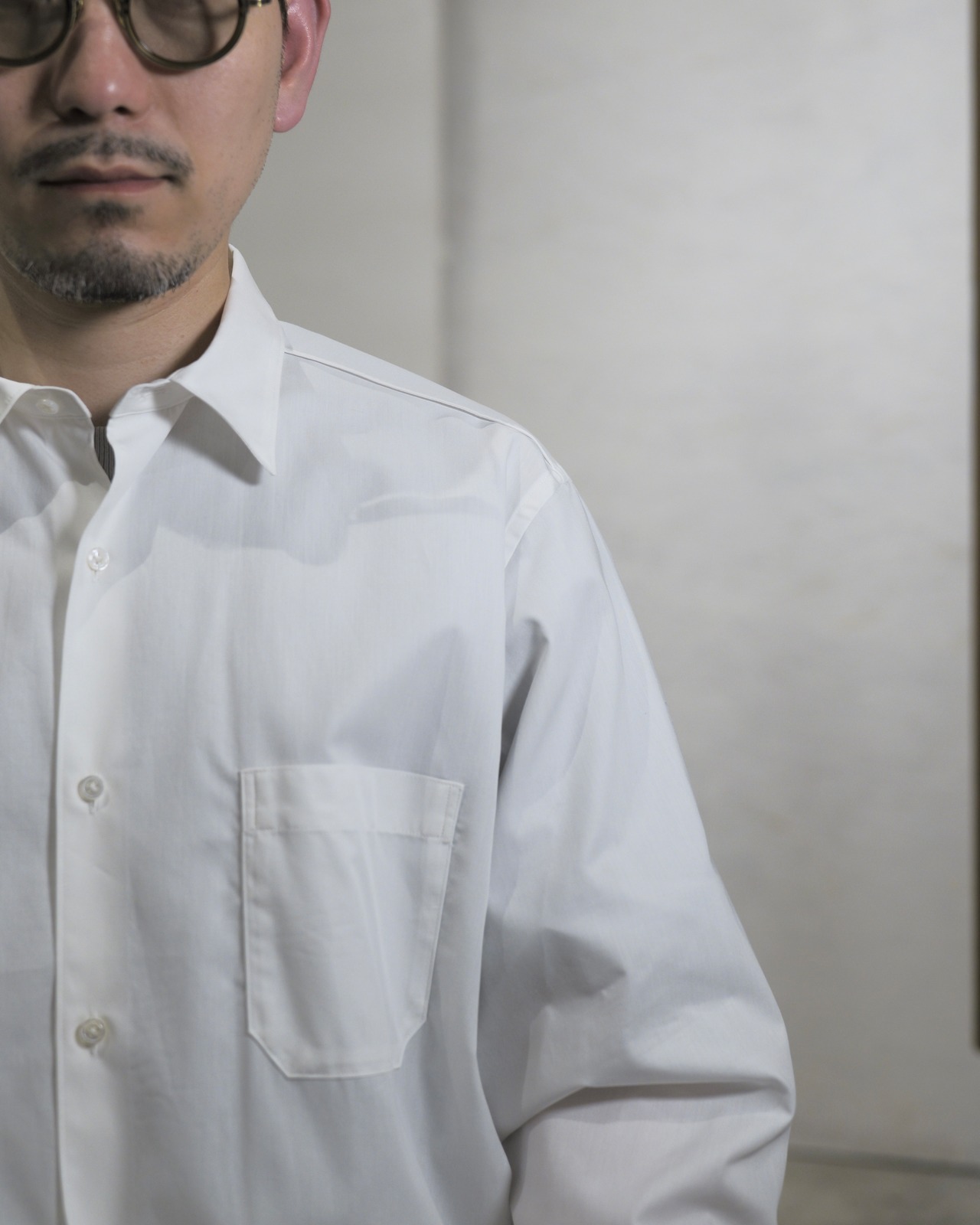 METHO メソ - Single yoke shirt シングルヨークシャツ / White ホワイト / l unisex ユニセックス