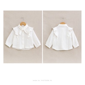 【予約】型紙のみ｜子ども用ブラウス｜サイズ90〜150｜商用利用OK｜P1134