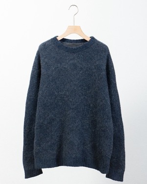 "The Elder Statesman" heavy cashmere knitted sweater Made In USA COLOR:DARK NAVY