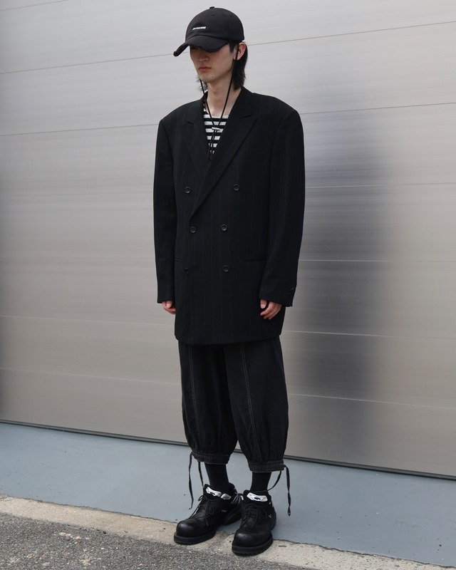 【ARMANI】6b double tailored stripe jacket