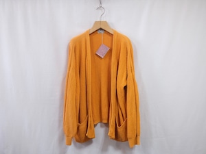 TENDER Co.” TYPE 740 BUCKET POCKET RIB SHOULDER CARDIGAN” ANNATTO DYED