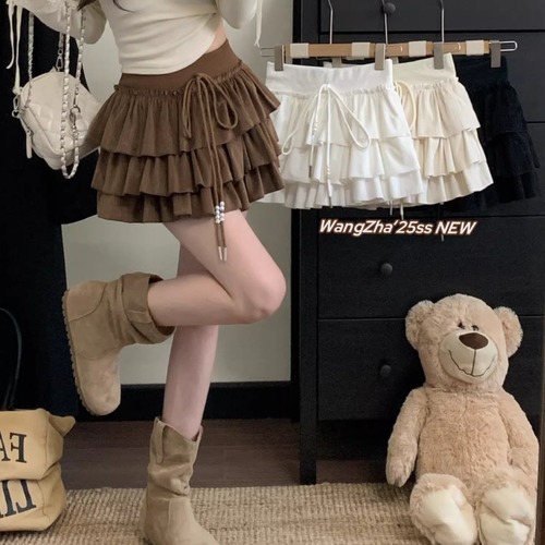 4色／ティアードフレアミニスカート ・74330