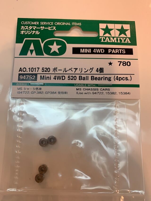 ちか　38 94752】AO-1017 520ボールベアリング4個 TAMIYA製品 | Johnny Factory