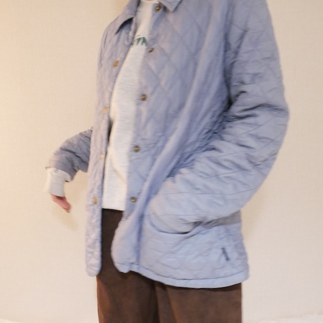 Barbour baby blue quilting coat