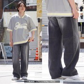 \SALE/◆ピンタック ワイドデニムパンツ◆kr-22054