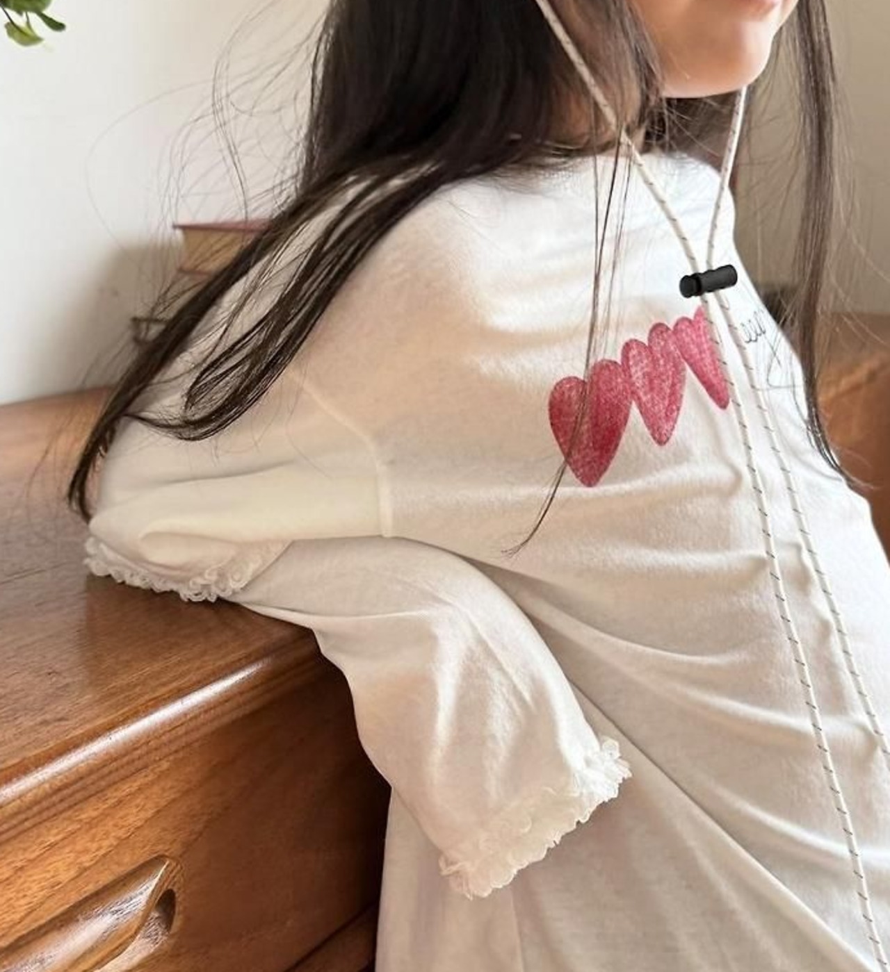 韓国子供服 / 26Autumn / MINIMAL / ハートレースTシャツ / 秋服 *S~JM*