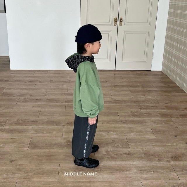 *即納* MIDDLE NAME ピグメントテープジョガーパンツ