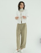 CLANE SHORT PEPLUM RIBBON TOPS