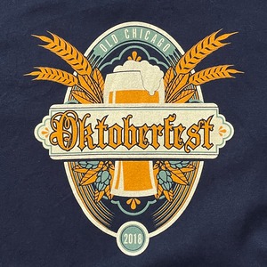 【GILDAN】プリント Oktoberfest Old Chicago スウェット パーカー フーディー hoodie M オクトーバーフェスト US古着