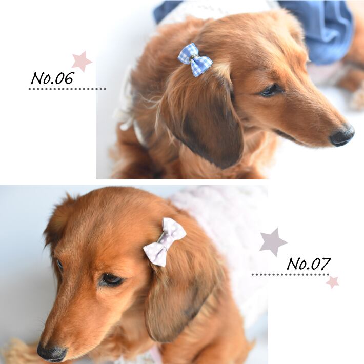 犬 ヘアアクセサリー リボン ヘアピン 5点セット A 髪飾り 髪留め Hapi Co