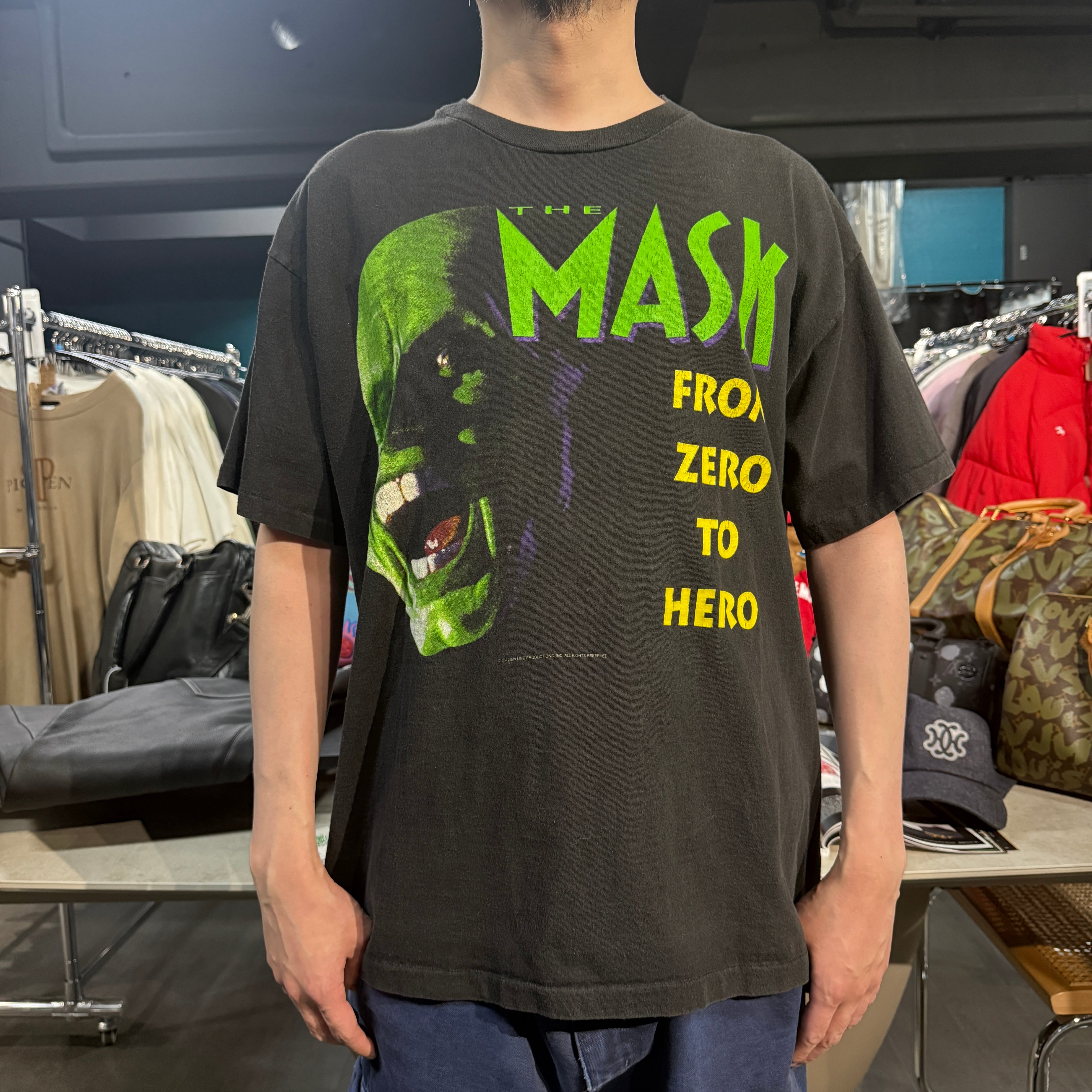 90s THE MASK ゼロトゥヒーロー シングルステッチ XL THE MASK】マスク FROM ZERO TO HERO Vintage Tシャツ
