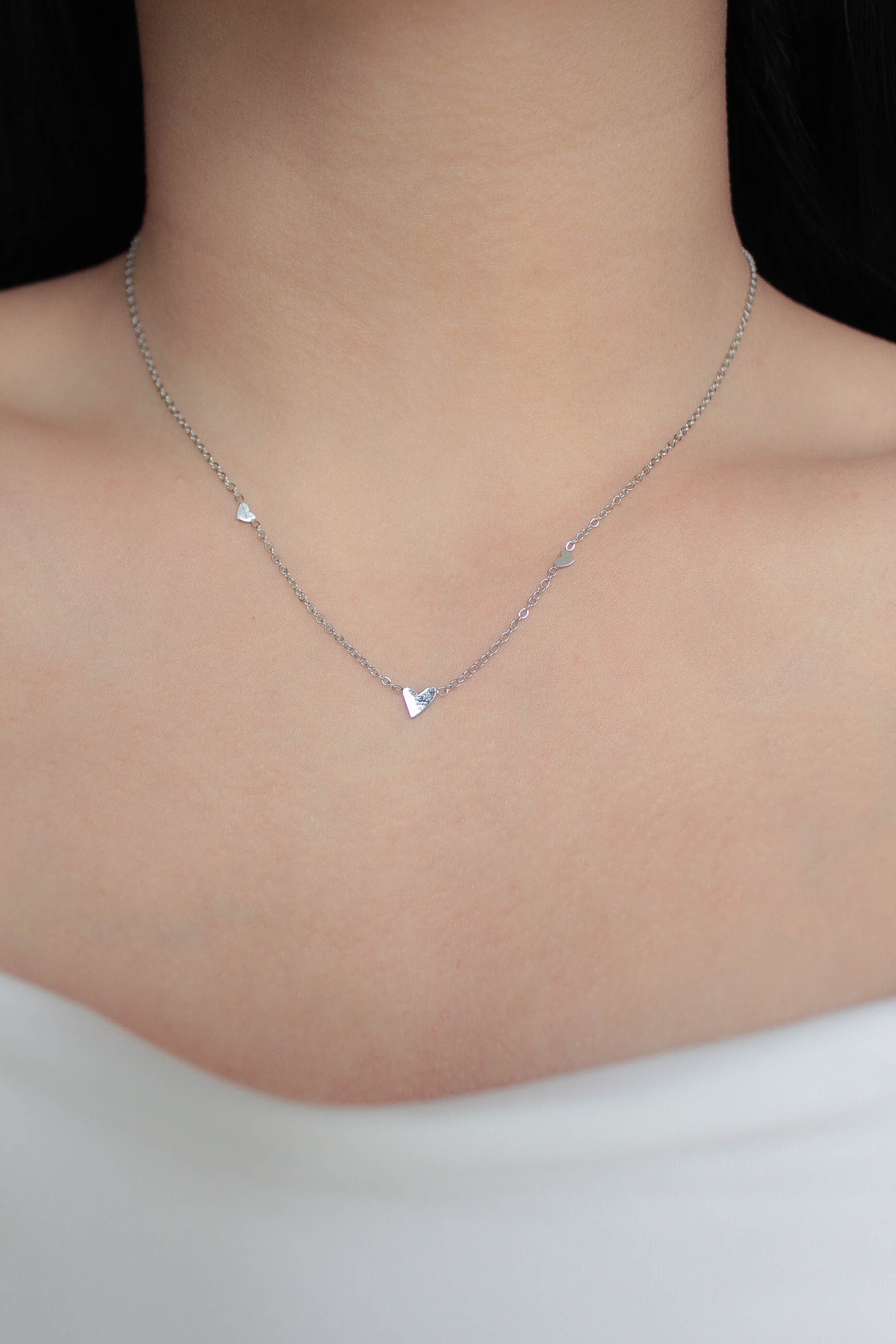 Heart Chain Necklace | 金属アレルギー対応のアクセサリー ebine