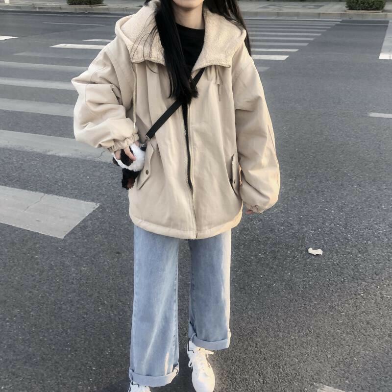 韓国限定 adidas もこもこ ボア パーカー ブルゾン 韓国限定 adidas