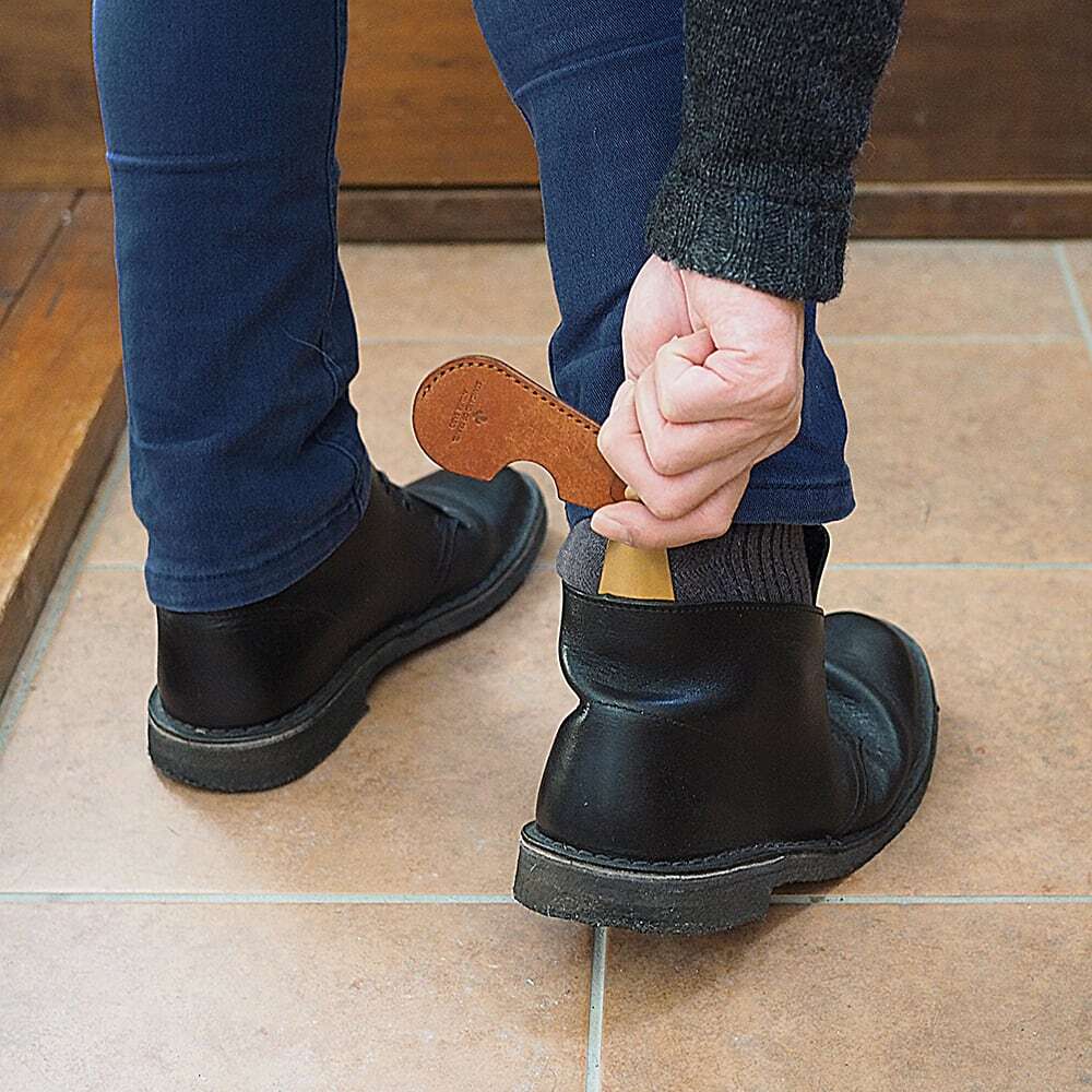 持ち歩ける 小さな靴べら【ターコイズ×イエロー】（在庫あり） | セミ