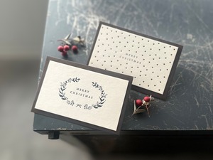 "NEW"【活版印刷】X'mas card (wreath/star)