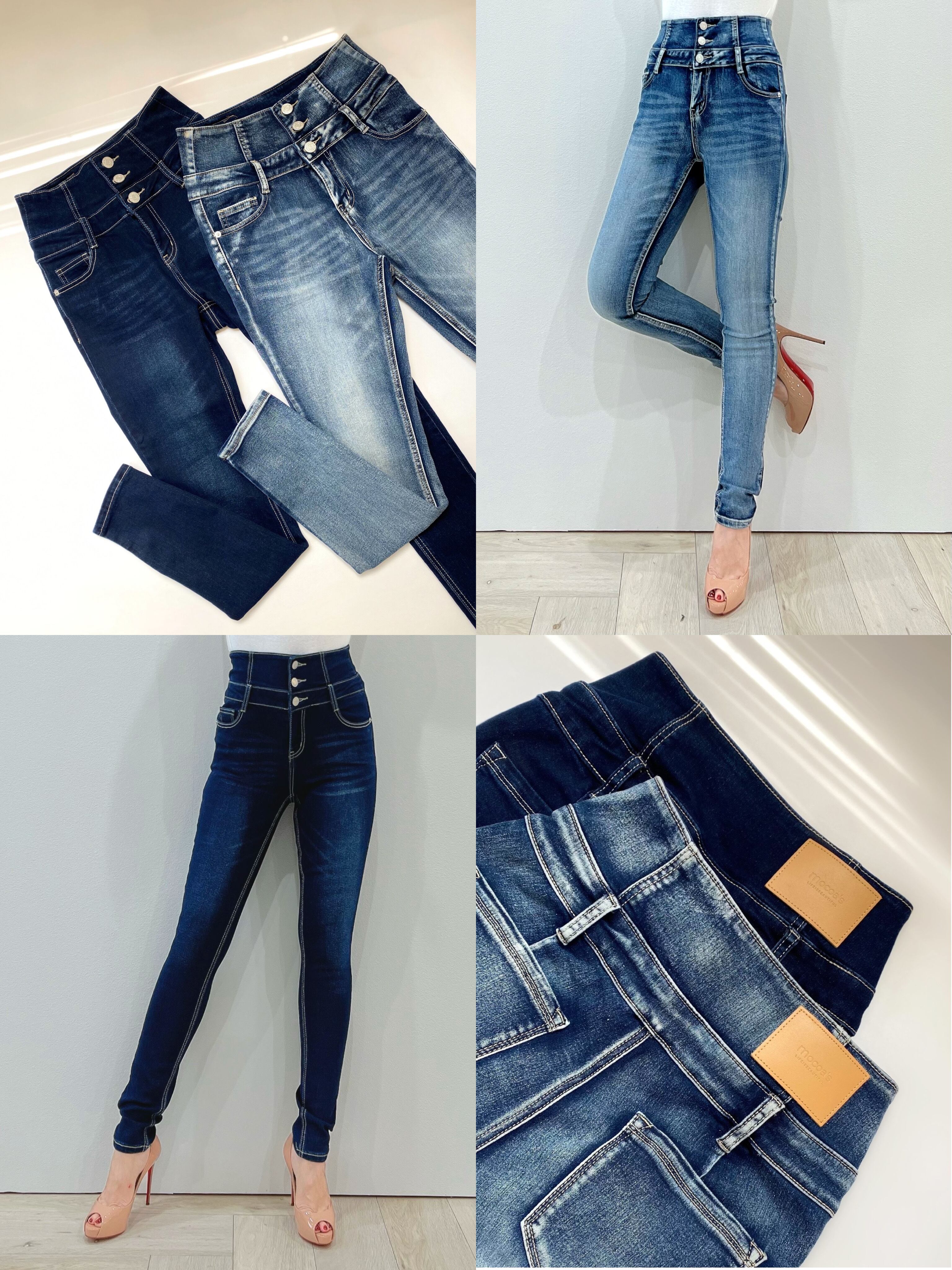 モコアズ　サスティナブル美ライン denimハイウエストSK