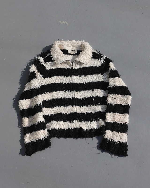 short length velor zip-up foodie