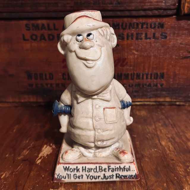 1970 ラス・ベリー ヴィンテージ メッセージドール R&W BERRIES “WORK HARD, BE FAITHFUL… YOU’LL GET YOUR JUST REWARD” Sillisculpt D-670 1970 ラス・ベリー ヴィンテージ メッセージドール R&W BERRIES “WORK HARD, BE FAITHFUL… YOU’LL GET YOUR JUST REWARD” Sillisculpt D-670