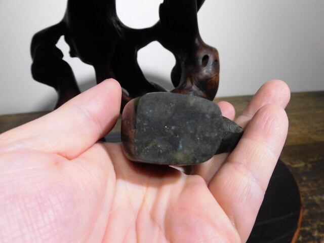 福を呼ぶ【送料無料】【高品質】ラブラドライトふくろう　no.2