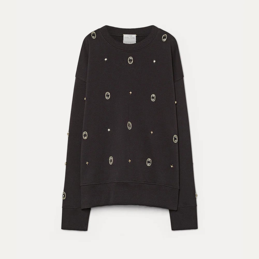forte_forte BIJOUX SWEAT BLACK