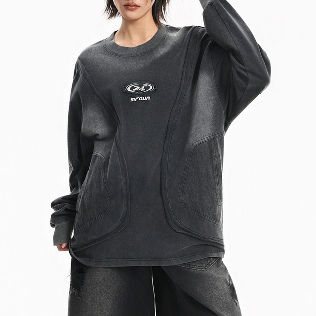 カーブシームエンブレムロゴトップス 1col   R01789