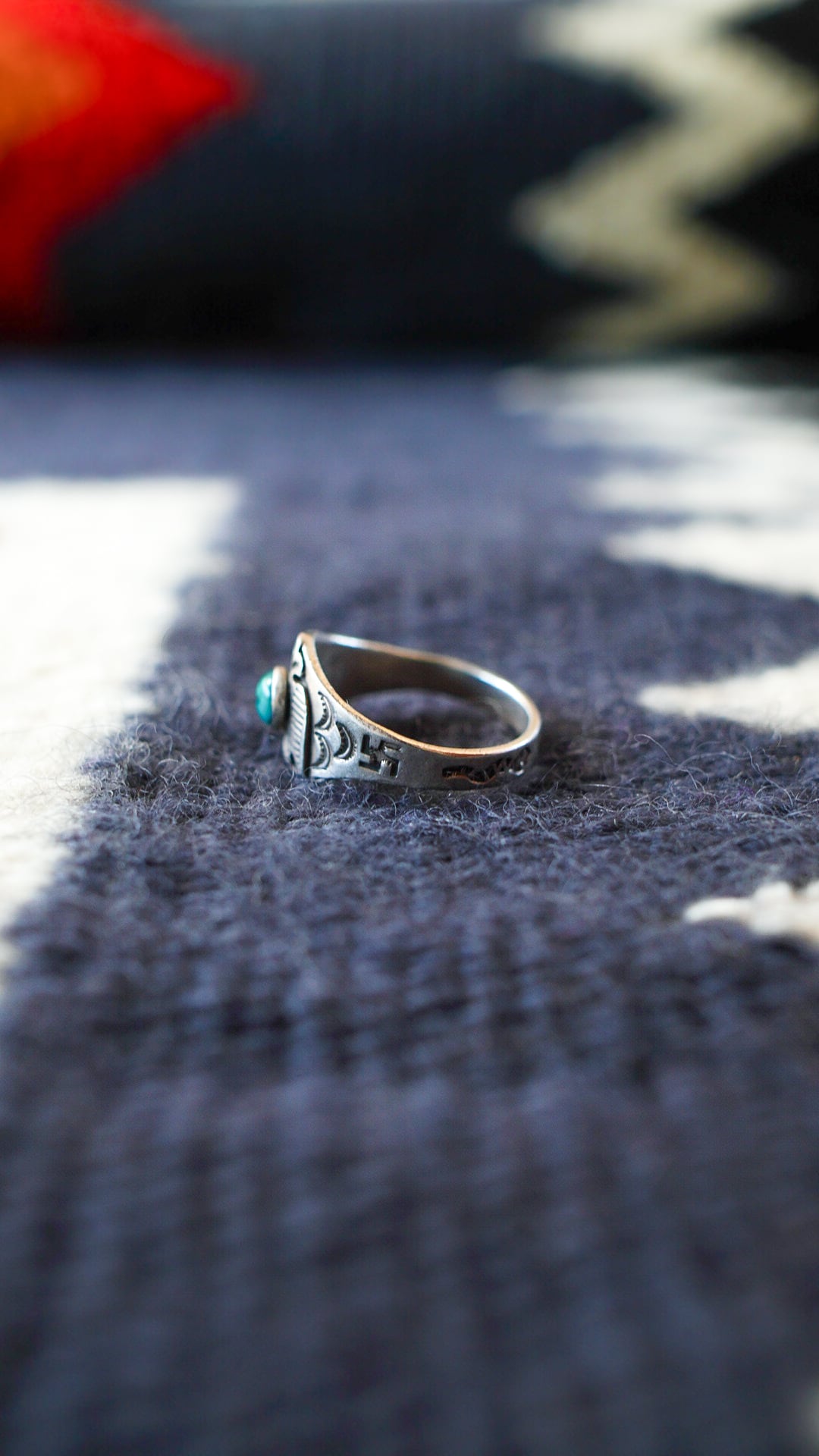 1920-1940s】ナバホ ターコイズ & サンダーバード & スワスティカ 逆卍