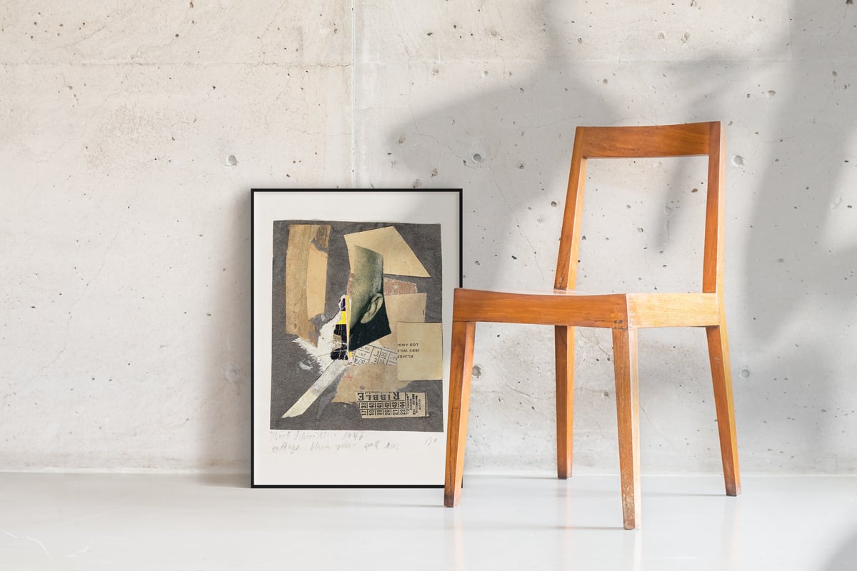 クルト・シュヴィッタース Collage Black Yellow and Ear