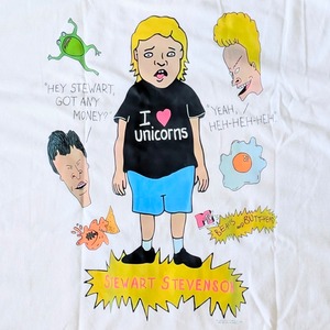 【 Beavis and Butt-Head（ビーバスアンドバットヘッド）】『Stewart Stevenson / スチュワート・スティーヴンソン 』 Tシャツ / MTV 〚アメリカン雑貨 アメトイ〛