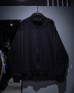 【add (C) vintage】Knit Lib Switched Design Sweat Jacket