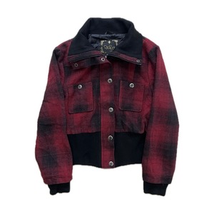 stand coller design short length zip jacket