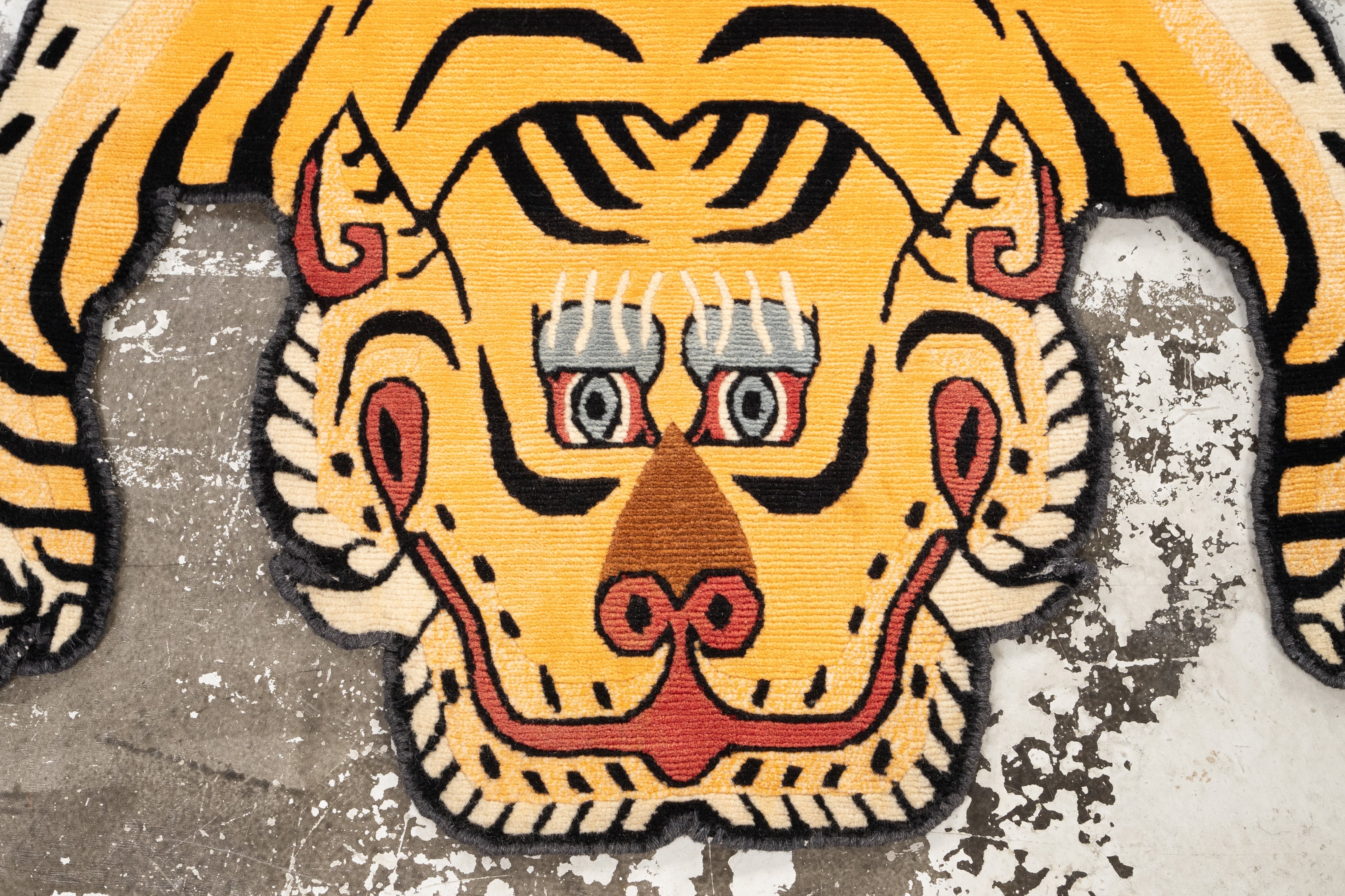 Tibetan Tiger Rug 《Lサイズ•ウール175》Vintage チベタンタイガー