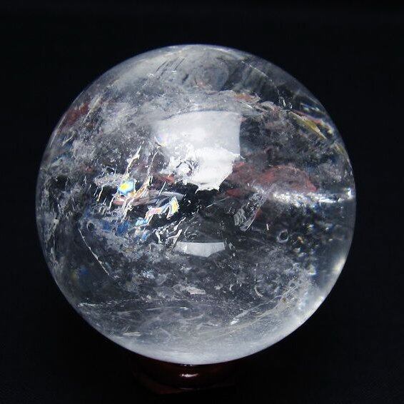 水晶 丸玉 58mm スフィア 置物 水晶玉 一点物 151-9016