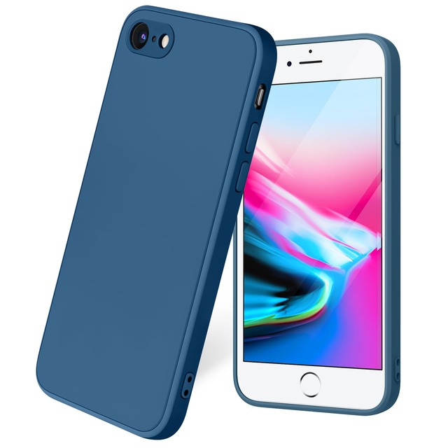 iPhone SE ケース 第3世代 第2世代 iPhone 8 iPhone 7 対応, 衝撃吸収 レンズ保護 傷つけ防止 アイフォン SE3 SE2 7 8 用カバー 4.7インチ ディープブルー