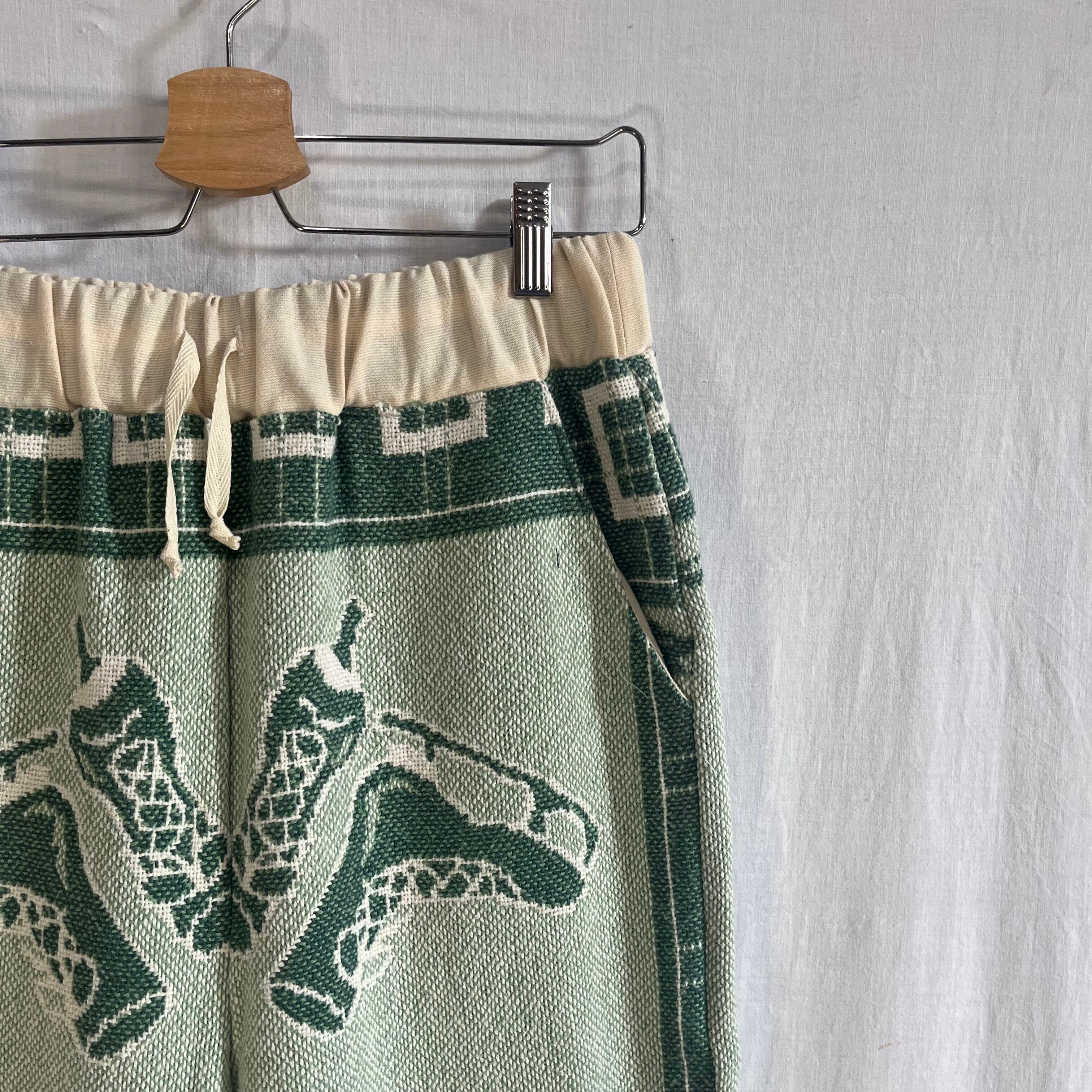 ラグリメイクパンツ緑 | 古着屋 わらしべ