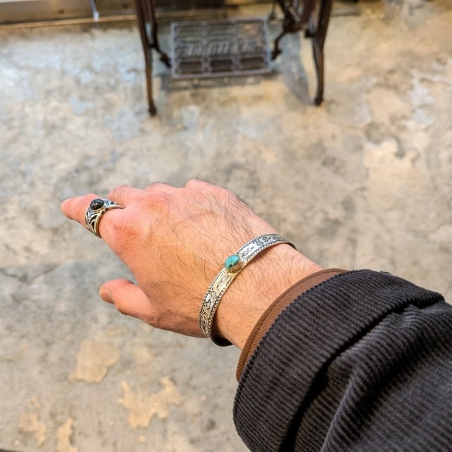 Ericka Nicolas Begay シルバー×ストーンバングル Silver × Stone
