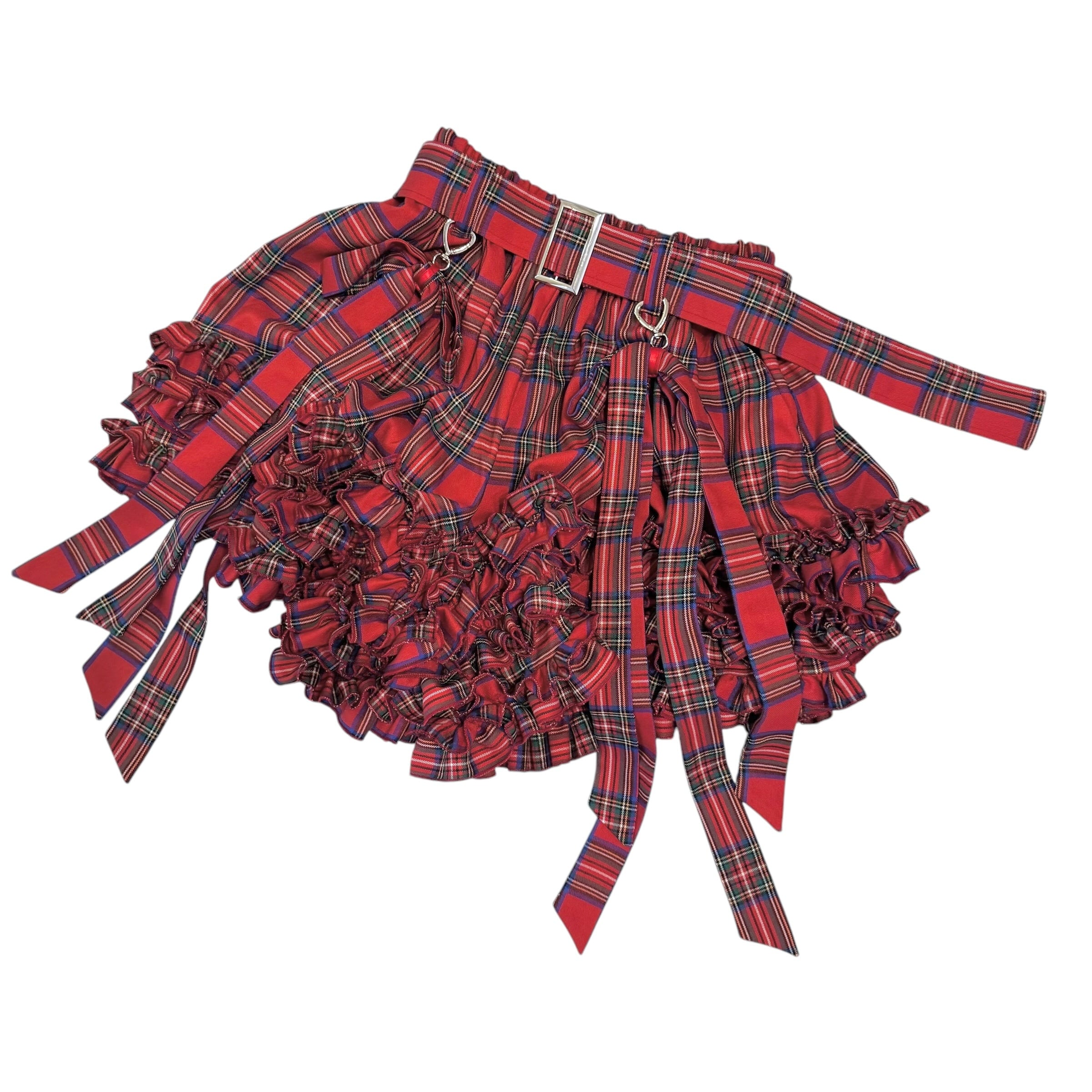 リボンフリルショートパンツ　RED