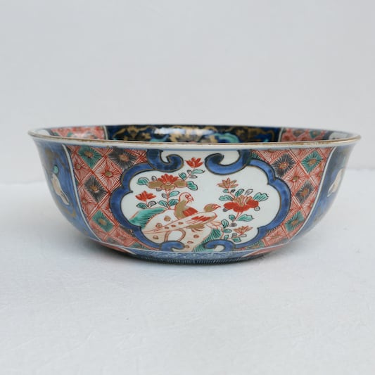 30706】伊万里の大鉢 明治/ Imari Big Bowl Botan/ Meiji | 古道具・器