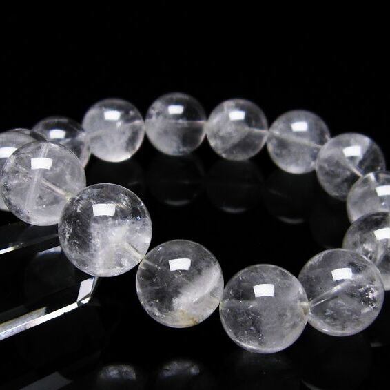 ファーデンクォーツ 水晶 ブレスレット 14mm 一点物 おまかせ便 111-22597
