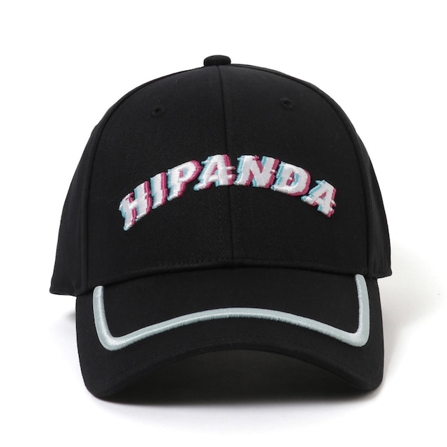 送料無料 【HIPANDA ハイパンダ】男女兼用 ロゴ キャップ 帽子 UNISEX  LETTERS CAP / BLACK × WHITE・BLACK × RED・BLACK × BLUE
