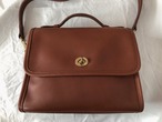 AMERICA 1990’s OLD COACH “Brown Leather” 2way bag