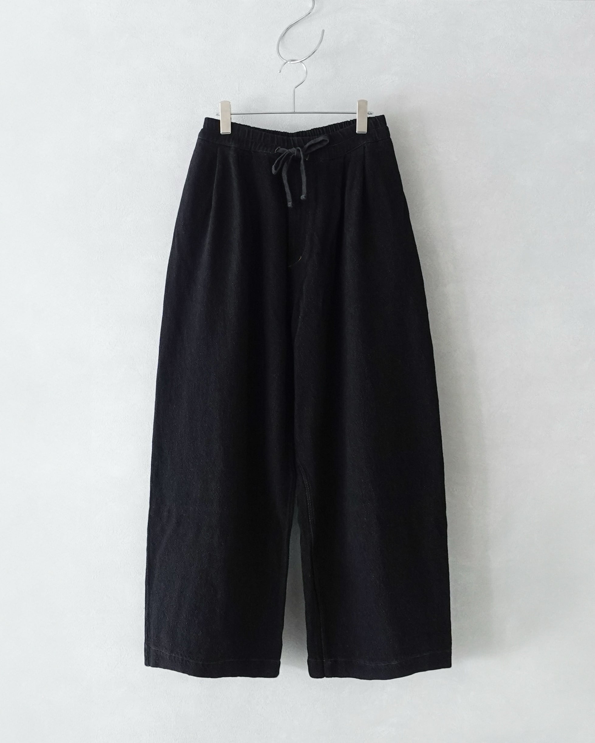 パンツ mybeautifullandlet DENIM WIDE EASY PANTS my beautiful landlet SOFT DENIM WIDE EASY PANTS BLACK | nua