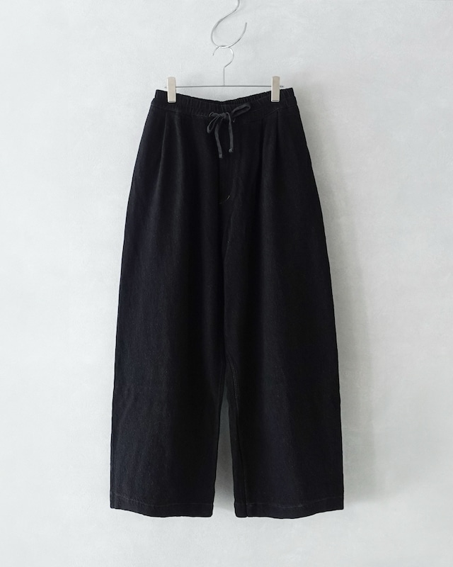 my beautiful landlet SOFT DENIM WIDE EASY PANTS BLACK