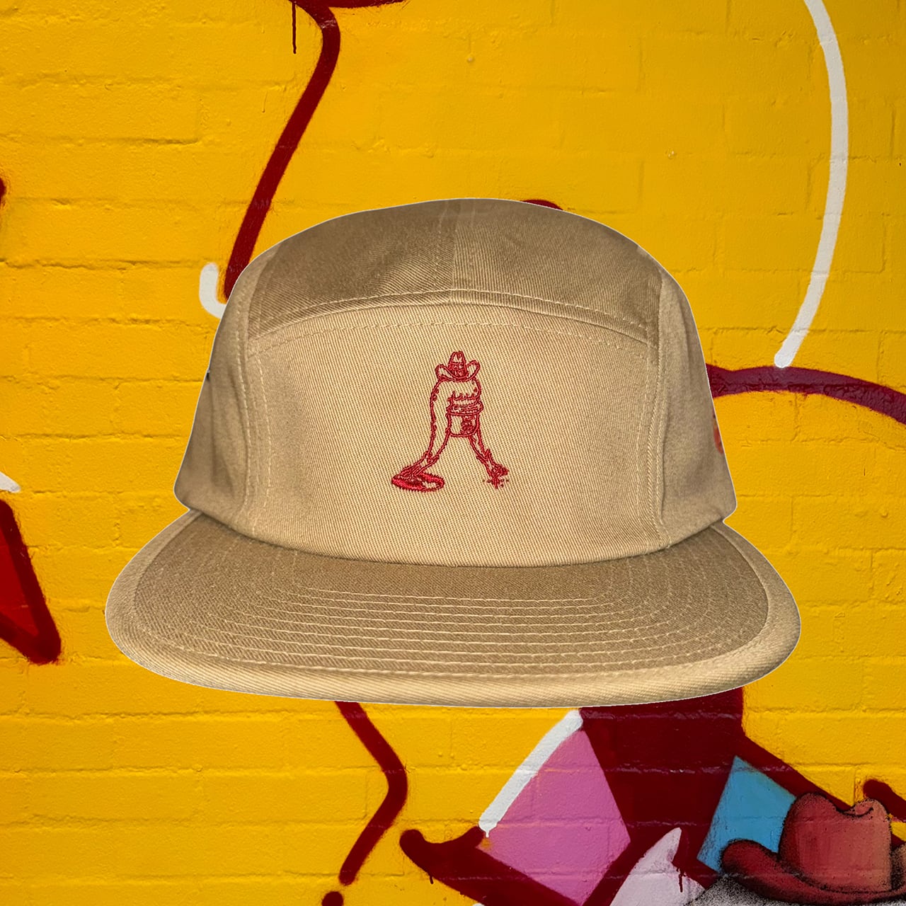 オスジェメオス 刺繍キャップ（カーキ X アズキ） | ON SUNDAYS