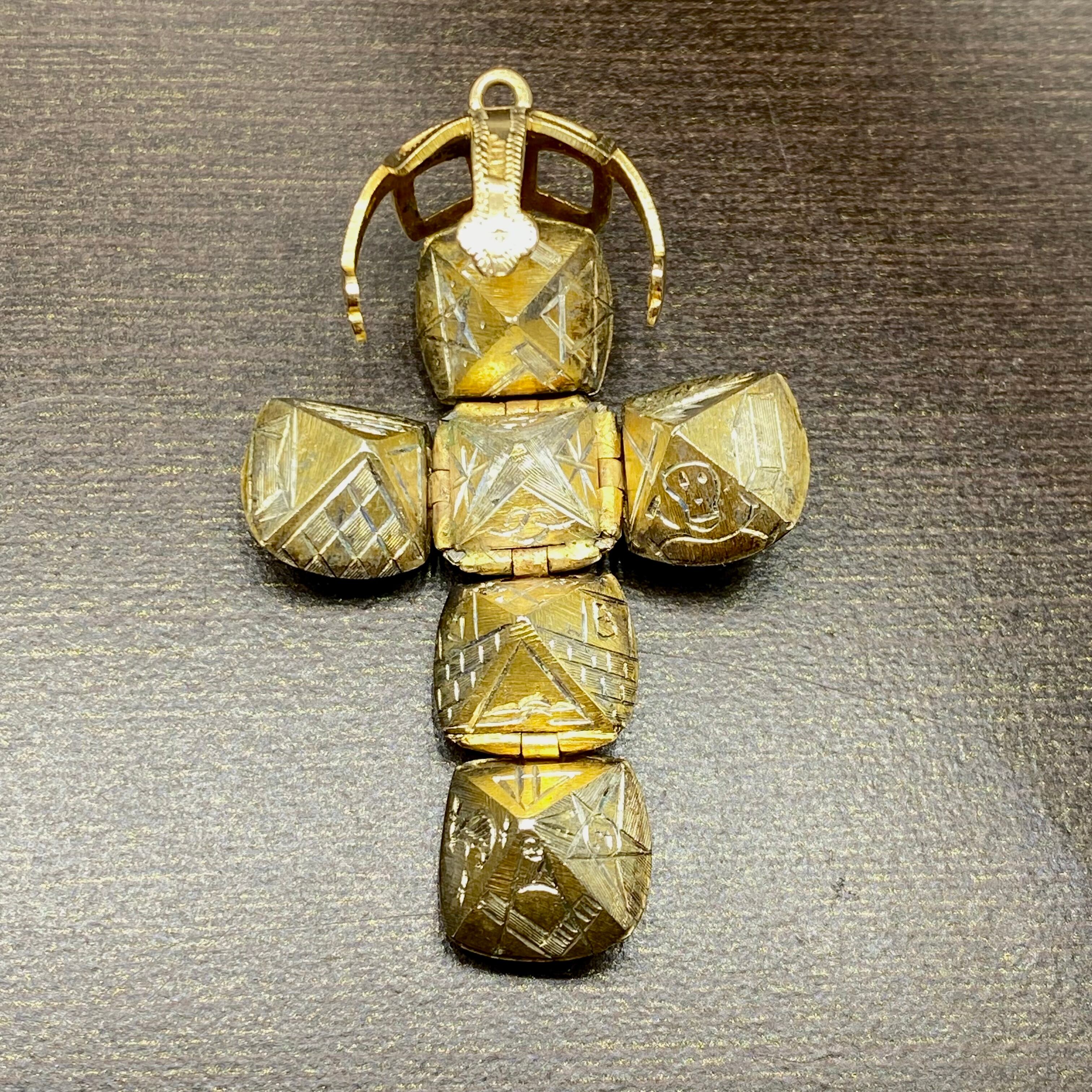 イギリス フリーメイソンの十字架 マソニックボール フォブ  