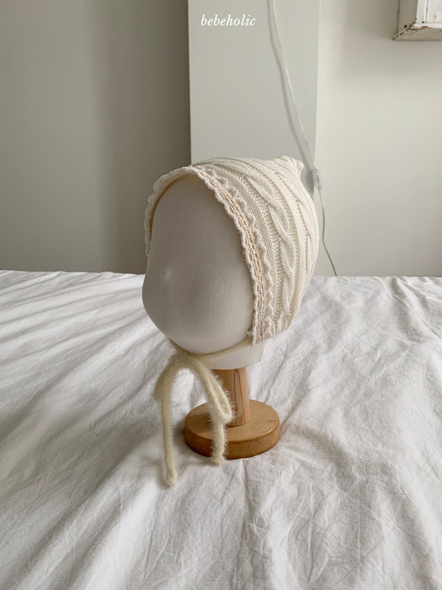 ⭐︎即納⭐︎[bebeholic] knit lace bonnet