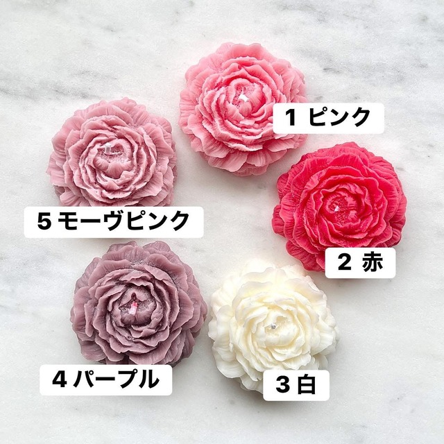 【完売御礼】癒しの薔薇　キャンドル　＜全５色＞