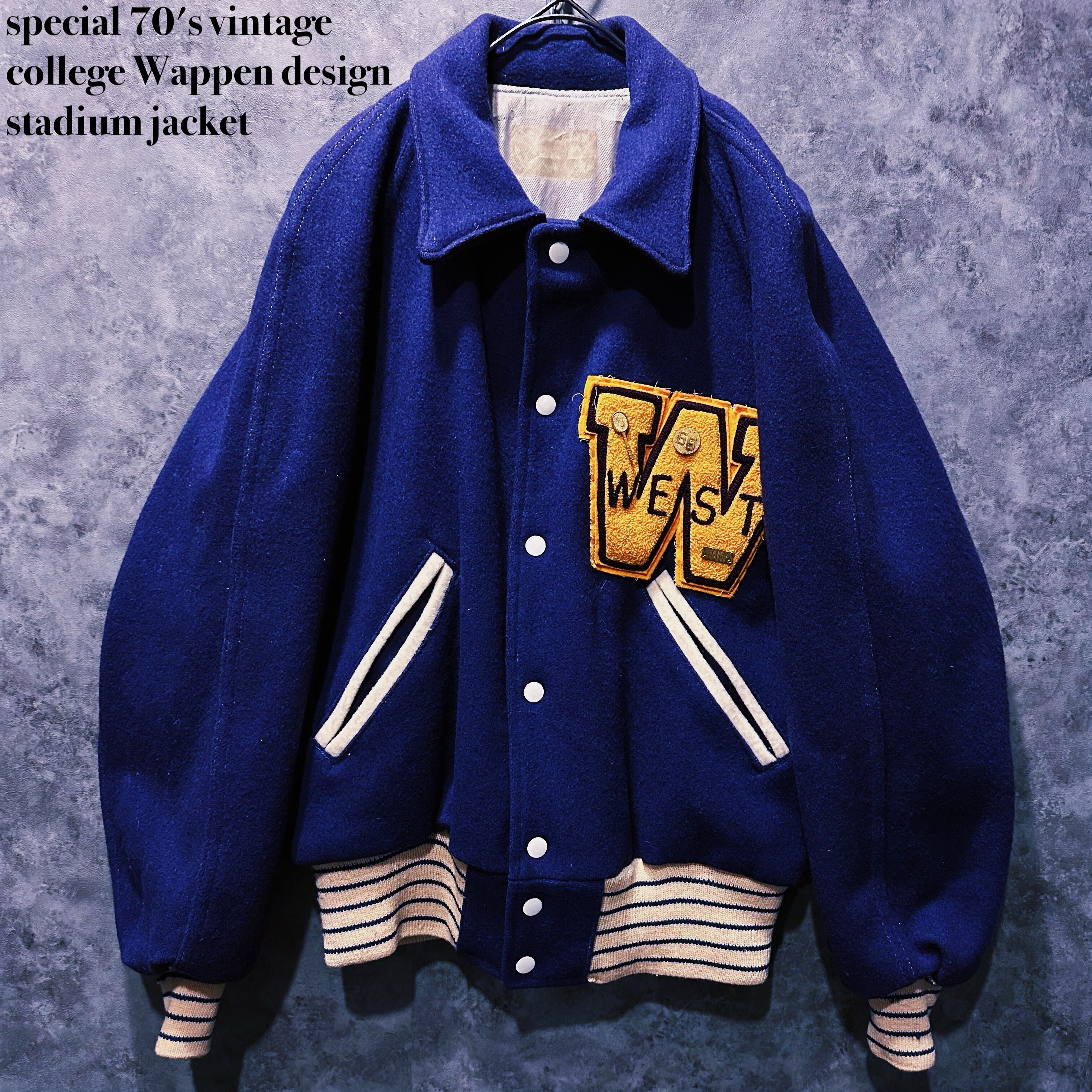 【doppio】special 70's vintage college Wappen design stadium jacket