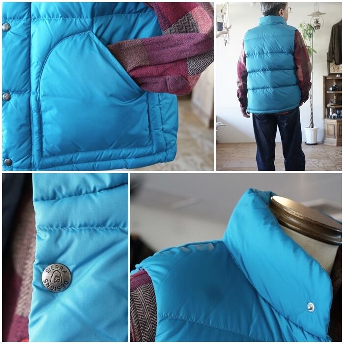 美品SIERRA DESIGNSシエラデザインズ ダウンベストS ブルー SIERRA DESIGNS（シエラデザインズ） ダウンベスト ベスト 「SIERRA